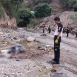Fueron localizados restos humanos aproximadamente en el kilómetro 23 de la ruta al Atlántico. Foto La Hora: CVB.