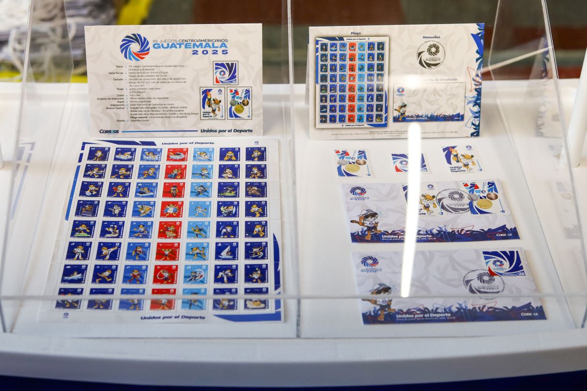 Presentan los sellos conmemorativos de los XII Juegos Centroamericanos Guatemala 2
