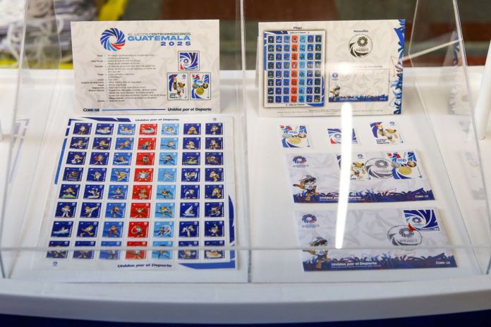Sellos conmemorativos por Juegos Centroamericanos Sellos conmemorativos por Juegos Centroamericanos Guatemala 2025. Foto La Hora: CIV