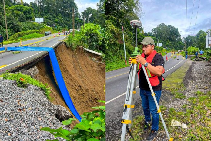 Socavón en ruta a Quetzaltenango ya se encuentra en proceso de estudios para rehabilitación de paso.