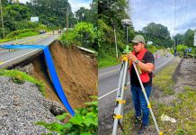 CIV mantiene habilitado un carril por socavón en km 194 del Palmar Quetzaltenango Socavón en ruta a Quetzaltenango ya se encuentra en proceso de estudios para rehabilitación de paso.