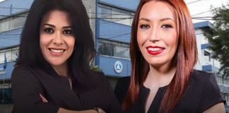 Teresita de Leon secretaria general de la UNE y la presidenta del Parlacen. Foto La Hora