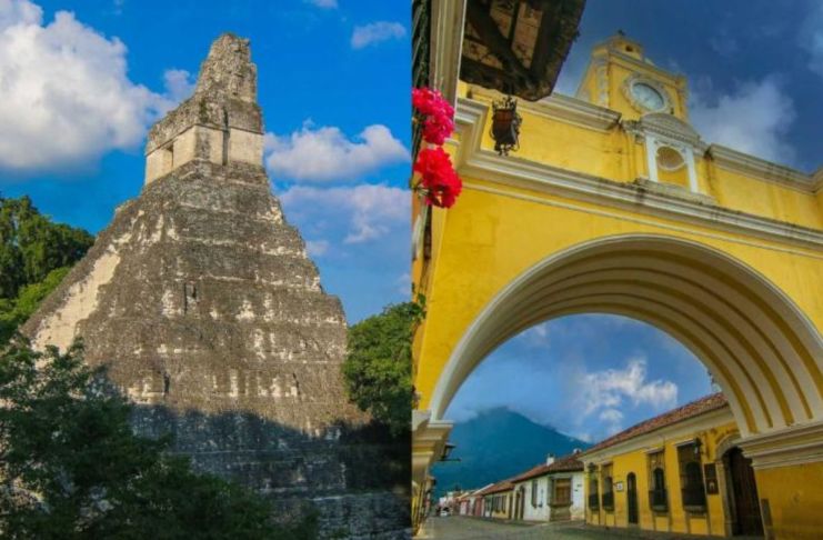 Fotografías del Parque Nacional Tikal y arco de Santa Catalina en Antigua Guatemala. Foto La Hora: MCD
