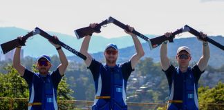 Atletas guatemaltecos de Tiro con Arma de Caza. Foto La Hora: Carlos Vicente