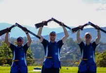 Sigue la cosecha para Guatemala: Tiradores nacionales consiguen medallas de oro Atletas guatemaltecos de Tiro con Arma de Caza. Foto La Hora: Carlos Vicente