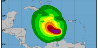 Tormenta Tropical Melissa. Foto La Hora: Centro Nacional de Huracanes de EE. UU. (NHC, por sus siglas en inglés).