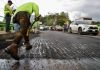 Trabajos municipales realizados en el puente San Cristóbal. Foto La Hora: Neto Bran