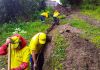 Autoridades realizan trabajos para evitar saturación del suelo tras derrumbes en el kilómetro 24 de CAES. Foto La Hora: Covial
