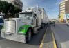 Trailer que su contenedor se partió en el viaducto "El Amate".