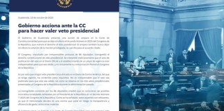 El Gobierno de Guatemala informó que presentó una acción de amparo ante la Corte de Constitucionalidad (CC). Foto: La Hora.