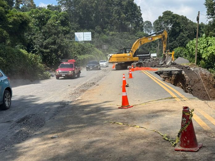 Kilómetro 194 de la ruta Cito-Zarco, que conecta Retalhuleu y Quetzaltenango. Foto La Hora: CIV.
