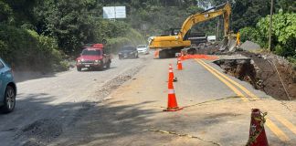 Kilómetro 194 de la ruta Cito-Zarco, que conecta Retalhuleu y Quetzaltenango. Foto La Hora: CIV.