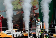 Lando Norris gana en México y es nuevo líder, con un punto más que Piastri El británico Lando Norris de McLaren, celebra al ganar el Gran Premio de México de la Fórmula Uno este domingo, en el Autódromo Hermanos Rodríguez en Ciudad de México. Foto La Hora: EFE