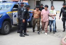 Cinco presuntos asaltantes, supuestos integrantes del Barrio 18, fueron capturados. Foto La Hora: PNC.