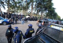 Juzgados aún no coordinan quién será el encargado de realizar audiencia de primera declaración para 23 guaridas del SP capturados el fin de semana. Foto La Hora: PNC