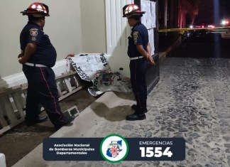 Bomberos Municipales Departamentales atendieron ataque armado en contra de dos guardias de seguridad, en Alotenango, Sacatepéquez. Foto: ASONBOMD GUATEMALA