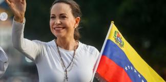 Fotografía de archivo de la líder de la oposición venezolana María Corina Machado. Foto: La Hora/EFE/ Miguel Gutiérrez