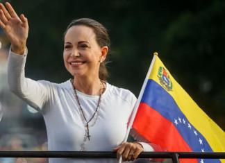 Fotografía de archivo de la líder de la oposición venezolana María Corina Machado. Foto: La Hora/EFE/ Miguel Gutiérrez