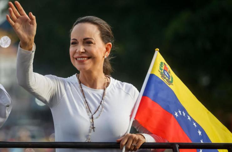 Fotografía de archivo de la líder de la oposición venezolana María Corina Machado. Foto: La Hora/EFE/ Miguel Gutiérrez