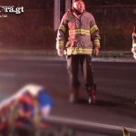 Bombero Voluntario atendiendo una emergencia