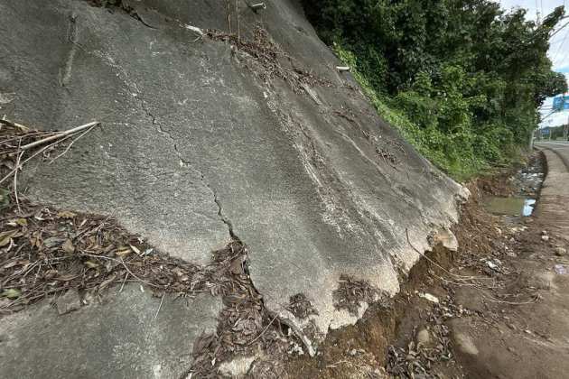 Derrumbe Km 24 y 25 ruta a El Salvador