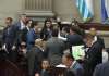 Los diputados discuten por enmiendas a la iniciativa de ley contra las maras, cuya aprobación se pausó el 14 de octubre. Foto: La Hora / José Orozco