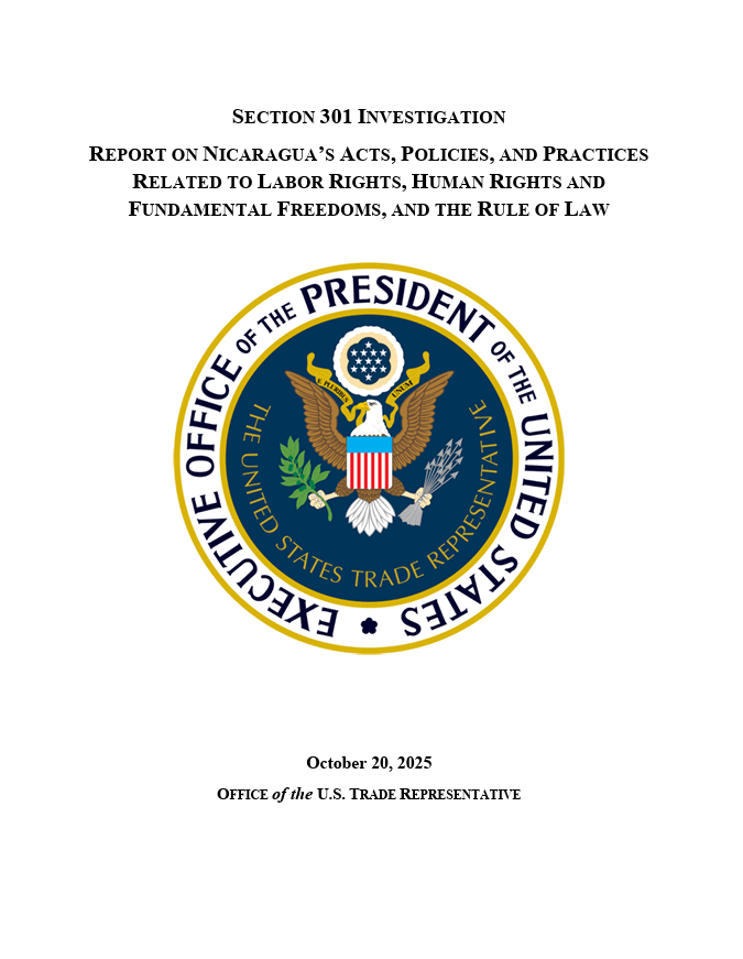 informe Nicaragua USTR
