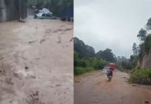 Inundaciones y derrumbres registrados en Fraijanes y San Jose Pinula. Foto La Hora: Captura de Pantalla