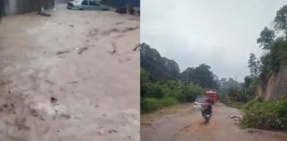Inundaciones y derrumbres registrados en Fraijanes y San Jose Pinula. Foto La Hora: Captura de Pantalla