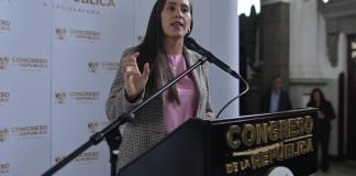 La diputada Karina Paz presentó un amparo en la Corte de Constitucionalidad contra el Decreto 9-2025. Foto: La Hora / Fabricio Alonzo