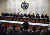 Los 13 magistrados de la Corte Suprema de Justicia. Foto La Hora: OJ.