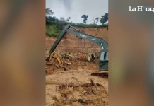 VIDEO: Así fue el momento en que socorristas evacuan por nuevo derrumbe en km 24 de Carretera a El Salvador Derrumbe km 24