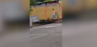 Hombre lanzo a cuatro perros a un río en Retalhuleu. Foto La Hora: Captura.