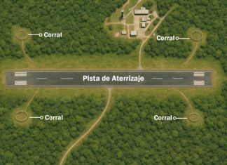 Mapa del plan para capturar y reubicar fauna silvestre en el Aeródromo Mundo Maya. Foto La Hora: DGAC