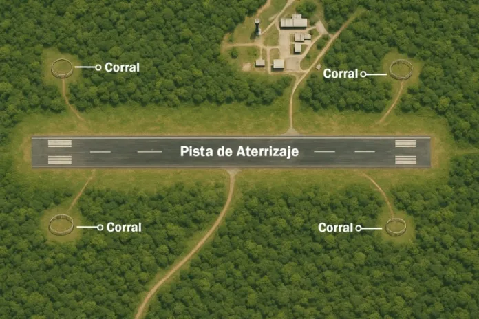 plan para capturar y reubicar fauna silvestre en el Aerodromo Mundo Maya Mapa del plan para capturar y reubicar fauna silvestre en el Aeródromo Mundo Maya. Foto La Hora: DGAC