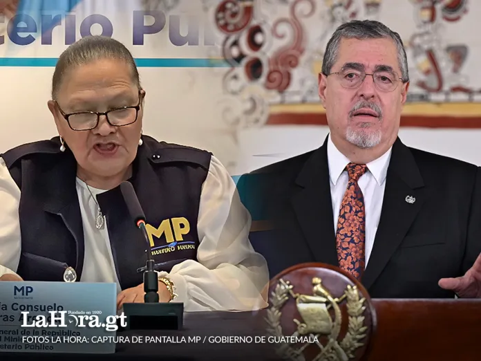 La fiscal general del Ministerio Público (MP), Consuelo Porras, aprovechó para criticar al gobierno de Bernardo Arévalo. Diseño La Hora: Alejandro Ramírez La fiscal general del Ministerio Público (MP), Consuelo Porras, aprovechó para criticar al gobierno de Bernardo Arévalo. Diseño La Hora: Alejandro Ramírez
