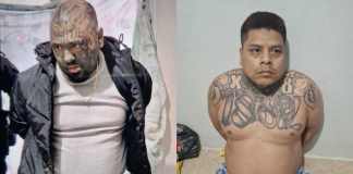 La Policía Nacional Civil informó de la recaptura de dos pandilleros "Liro Strong" y "Spektro" que se fugaron de la cárcel Fraijanes 2. Foto La Hora: PNC