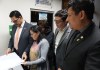 Los diputados se presentaron en la madrugada de este viernes a la CC para accionar contra la Ley Codedes. Foto: Movimiento Semilla