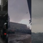 Durante la tarde de este jueves 9 de octubre se registraron fenómenos con fuertes vientos similares a los torbellinos. Fotos La Hora: RRSS