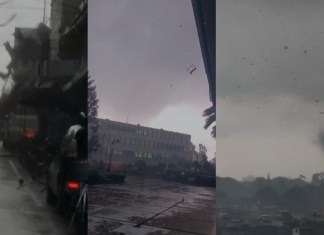 Durante la tarde de este jueves 9 de octubre se registraron fenómenos con fuertes vientos similares a los torbellinos. Fotos La Hora: RRSS