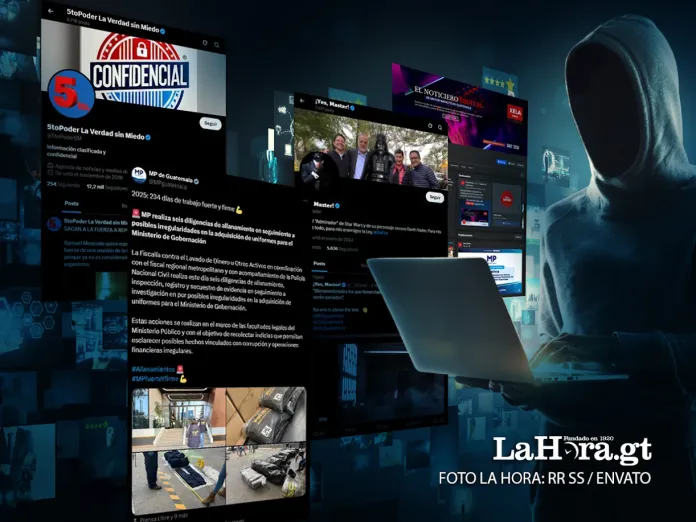 El Ministerio Público (MP) realizó varios allanamientos, pero la información fue compartidas por cuentas vinculadas al Netcenter. Diseño La Hora: Alejandro Ramírez El Ministerio Público (MP) realizó varios allanamientos, pero la información fue compartidas por cuentas vinculadas al Netcenter. Diseño La Hora: Alejandro Ramírez