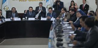 Varios jefes de bloque se pronunciaron por el veto presidencial al Decreto 7-2025, que favorecía a los Codedes. Foto: La Hora / Fabricio Alonzo
