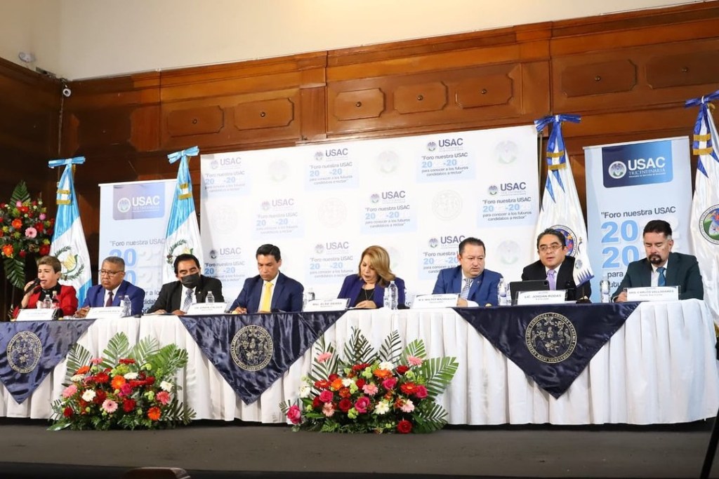 Luis Suárez y Walter Mazariegos buscaron la rectoría en 2022. Foto La Hora: USAC