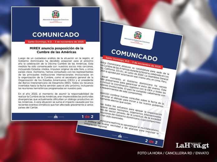 Dominicana pospone Cumbre de las Américas tras paso de huracán Melissa e 