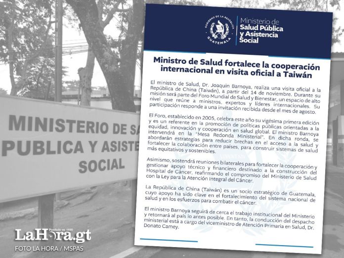 MSPAS busca apoyo financiero y técnico para construcción de Hospital de Cáncer con China Taiwán.