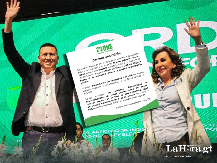 7fc43027-0d67-4397-a059-79297bbd3d88 Candidato a vicepresidente junto a Sandra Torres presenta su renuncia de la UNE.