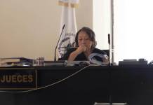 La Sala Primera de Apelaciones de Mayor Riesgo rechazó una recusación y confirmó a la jueza Abelina Cruz dentro del caso Libramiento de Chimaltenango. Foto La Hora: Daniel Ramírez