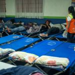 Albergue habilitado por Conred debido a época fría. Foto La Hora: Conred