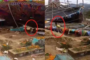 Video: Barrilete gigante cae sobre niño y sale con vida en Santiago Sacatepéquez