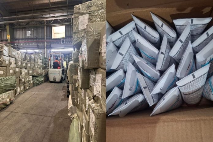 Productos de belleza valorados en más de Q8 millones. Foto La Hora: SAT.